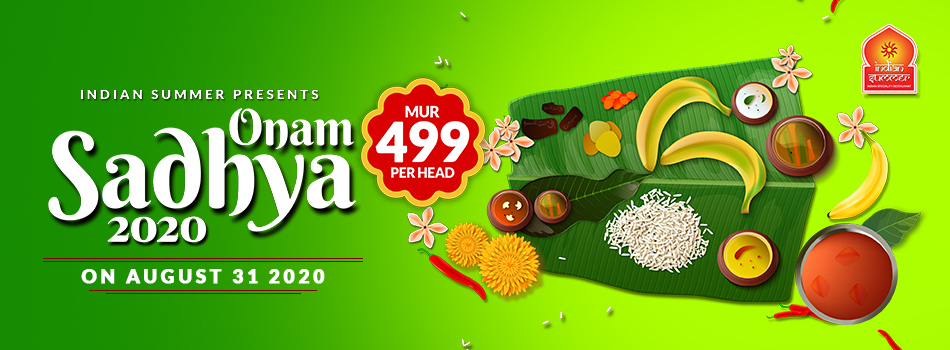 Onam Sadhya Mauritius - By Indian Summer 